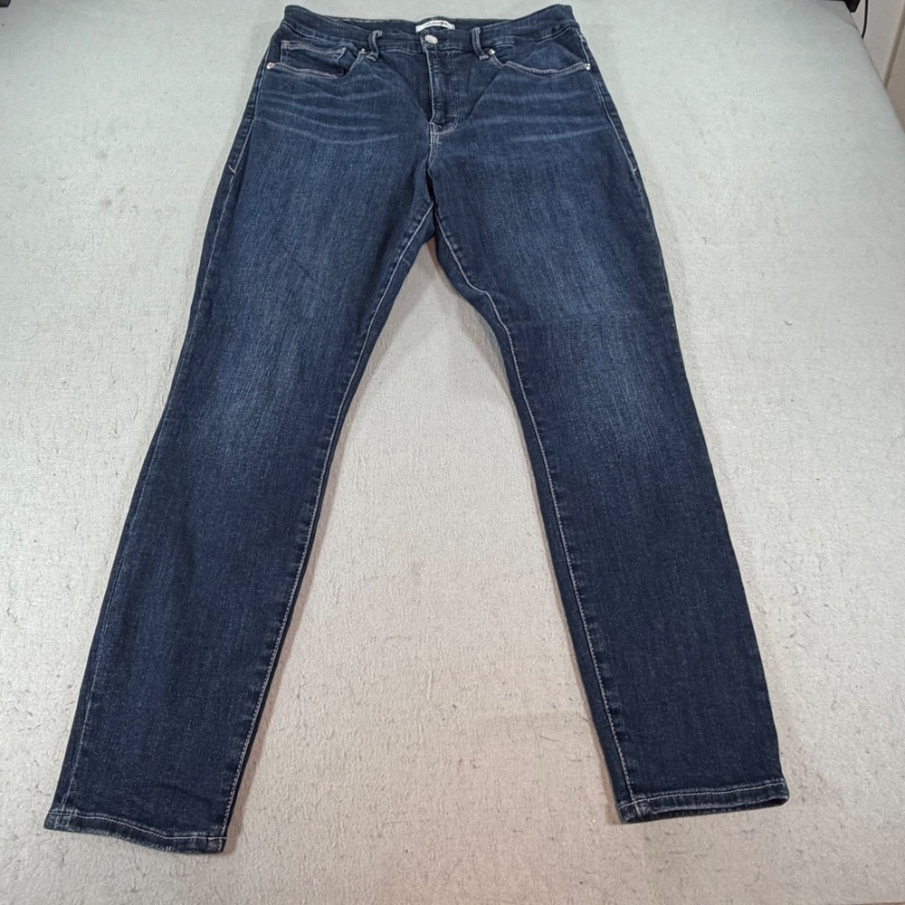 Good American Good Legs Crop Skinny Jeans Dark Blue Wash‎ 12/31